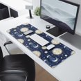 thumbnail image 2 of Long Mouse Pads for Desk,Dark Blue Sun Moon Star Pattern Desk Mats on Top Of Desks, Desk Mouse Pad Extra Large with 3mm Non-Slip Base and Stitched Edge for Gaming,Office,Work,Home 31.5"x11.8", 2 of 6