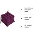 thumbnail image 2 of Nvzi Set of 4 Indoor/Outdoor Chair Cushion, Cotton Chair Pads Square, Cushions for Wicker Chair Seat, for Rocking, Dining, Patio, Camping, Kitchen Chairs (40X40cm),Purple, 2 of 4