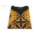 thumbnail image 4 of Men LAVERITA European Fashion Crew Shirt Rhine Cross Floral 93370 Black, 4 of 6