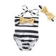 thumbnail image 2 of Trajes de baño de tres piezas para niñas pequeñas Herrnalise, con lazo a rayas, a la moda, para playa, divididos, 2 of 8