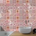 thumbnail image 4 of Walplus  3D Sticker Tile Splashbacks Mosaics Peel and Stick Kitchen Backsplash Moroccan Rose Red 48pcs, 4 of 12
