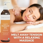 Viva Naturals Organic Massage Oil Unscented - 8 fl oz (237 mL)