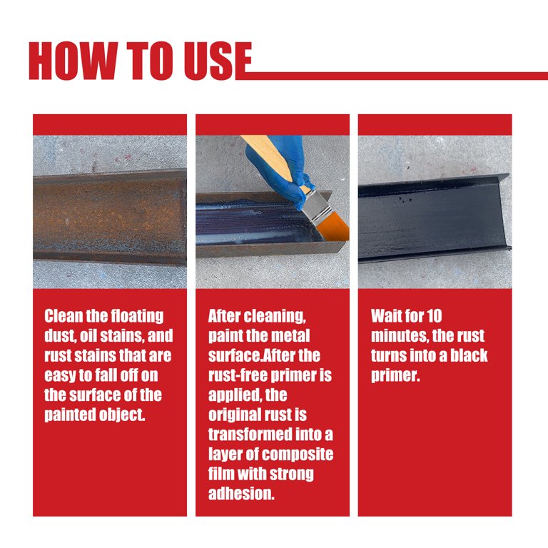 Ready-to-Use Water-Based Rust Converter Primer with Brush – Eco
