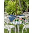 thumbnail image 2 of Outdoor Tablecloth with Umbrella Hole and Zipper, Easter Round Table Cloth 60 Inch Waterproof Tablecloth, Spring Gnomes Bunny Butterfly Duck Floral Plaid Picnic Table Cover for Patio Camping, 2 of 7