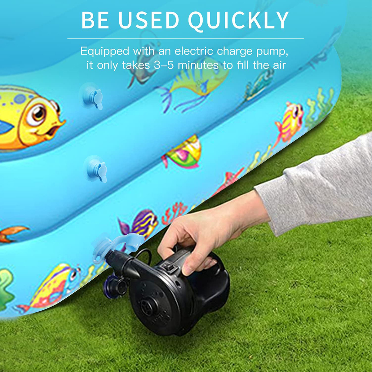 Buy Bestgoods Inflatable Swimming Pool Rectangular Kiddie Pool Blow Up