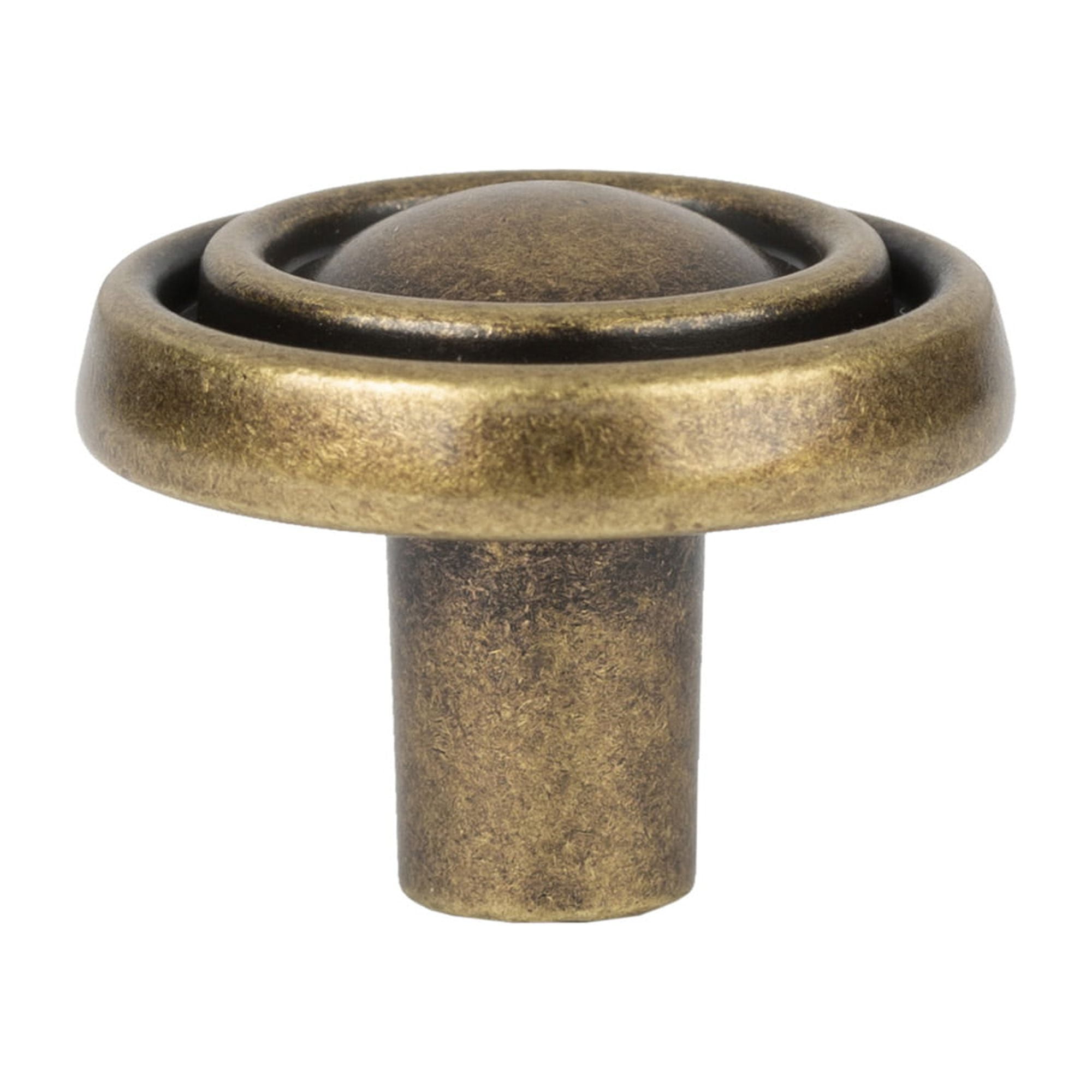 (2 pack) Mainstays 1-3/16" Traditional Cabinet Knob, Antique Brass, 10 Pack