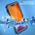 thumbnail image 6 of iPhone 13 mini 5.4-inch Case,Dteck Full Body 360 Protective Waterproof Case For iPhone 13 mini,Shockproof Dirtproof Sandproof IP68 With Build in Screen Protector Phone Cover, Black, 6 of 10