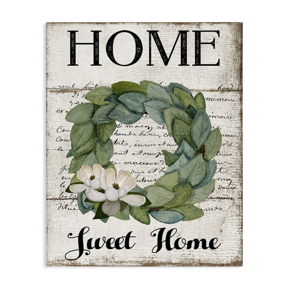 Stupell Industries Rustic Welcoming Phrase Plants & Flowers Painting Wrapped Canvas Art Print Wall Art, 16 x 20