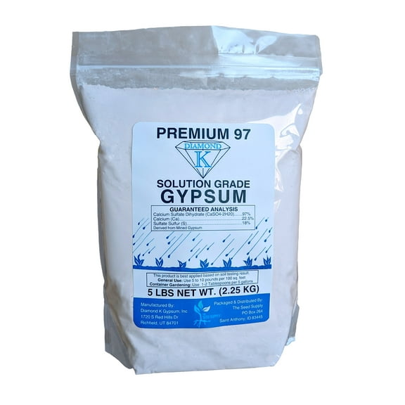 5 Pounds Gypsum Soluble Grade Fertilizer Powder