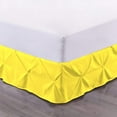 thumbnail image 3 of D.N.G. BEDDINGS 1 Piece Pinch Pleated Bed Skirt, 15 Inch Deep Pocket, 800 Thread Cotton 100% Egyptian Cotton, King Size (76" x 80") Inch, Solid Yellow, 3 of 3