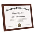 thumbnail image 3 of Sindcom 6 Pack 8.5x11 Document Picture Frame , 8.5 by 11 Award Diploma Certificate Frames , Mahogany, 3 of 8