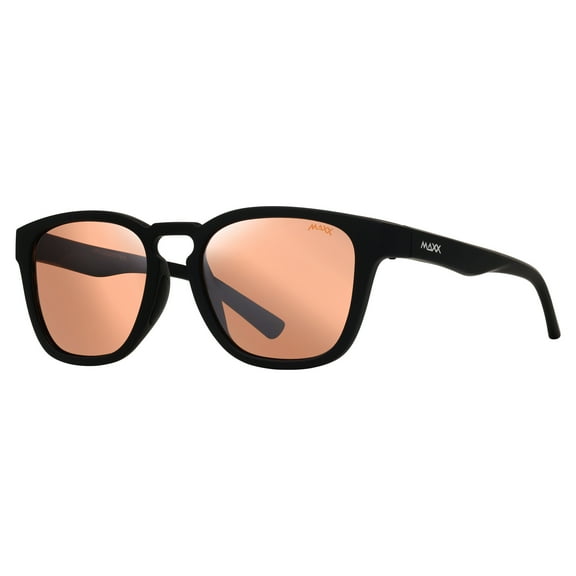 Maxx Birdie Black TR90 Sports Sunglasses for Men and Women with HD Amber Lens – UV Protection