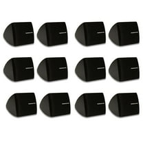 Theater Solutions TS30B Mountable Indoor Speakers Black Bookshelf 6 Pair Pack