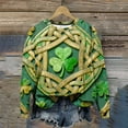 thumbnail image 6 of Levmjia Womens Sweatshirts Fashion Loose Round Neck Solid Color Long Sleeve St. Patrick's Day Printed Casual Shirt Holiday Breathable Comfortable Work Home Wear, 6 of 7