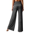 thumbnail image 5 of Coral Fold Over Pants 2026 Yoga Wide Leg Loose Fit Lounge Pant with Ruched Waist Sports Leggings, 5 of 6