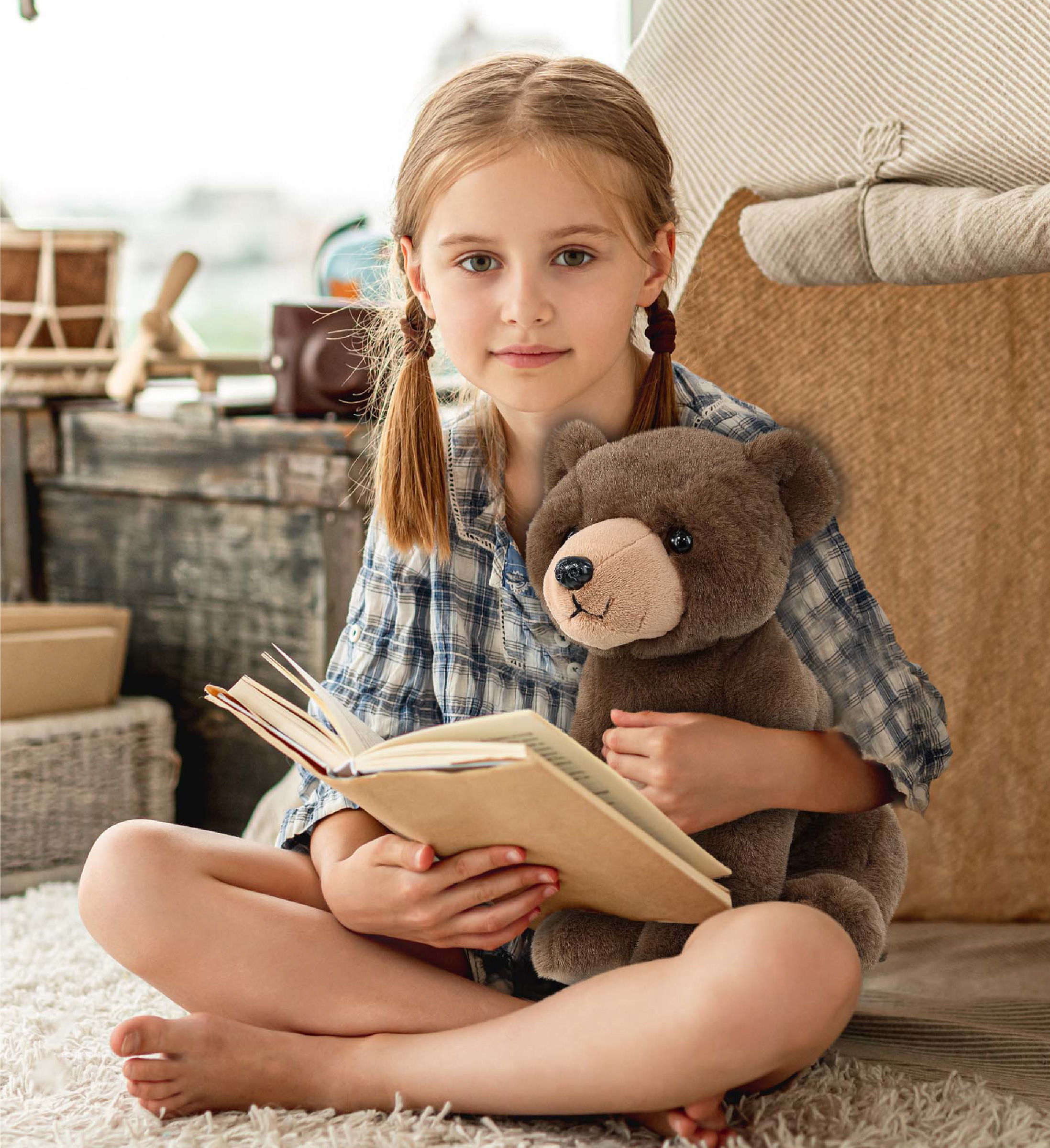 DolliBu Floppy Grizzly Bear Stuffed Animal - Soft Huggable Grizzly Bear, Adorable Playtime Bear Plush Toy, Wild Life Cuddle Gifts, Super Soft Plush Doll Animal Toy for Kids and Adults - 9 Inches