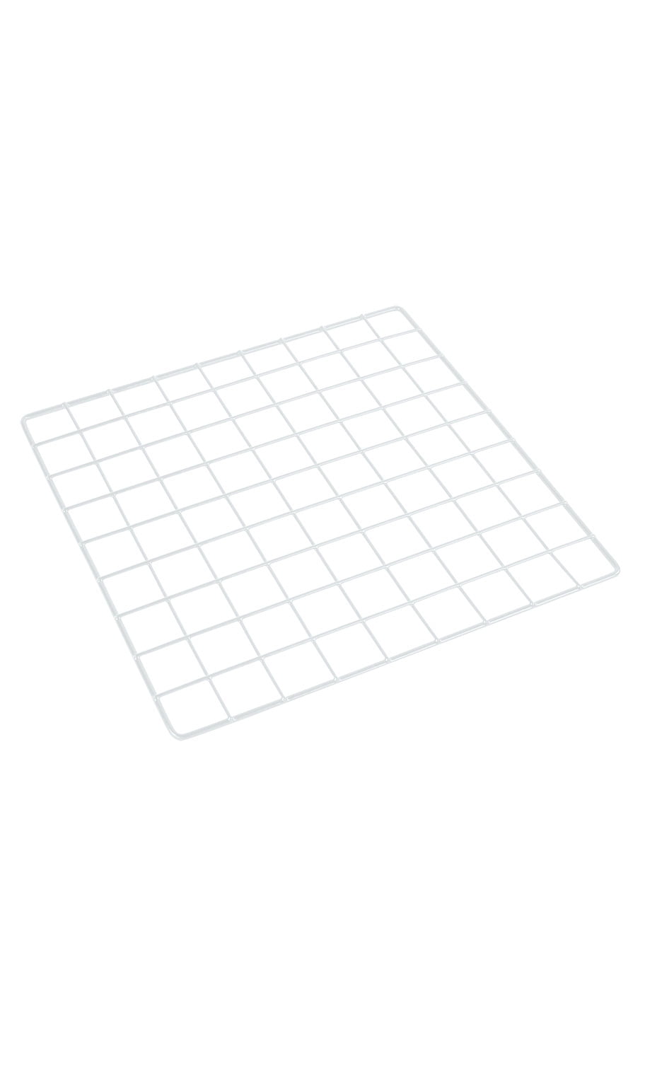 Mini White Grid Panel 14" W x 14" H Squares Grid Panel Vinyl Dipped White 
