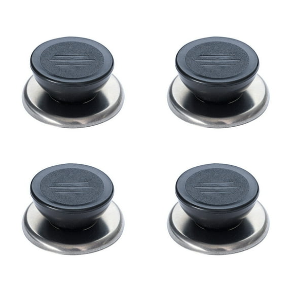 PBPBOX 4Pcs 2.2x1.8x1.1in Round Black Knob Cookware Pot Lid Replacement Easy to Clean and Sturdy