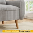 thumbnail image 2 of Sobaniilo 47" Small Modern Loveseat Sofa, Mid Century Linen Fabric 2-Seat Sofa Couch Tufted Love Seat with Back Cushions and Tapered Wood Legs for Living Room, Bedroom and Small Space (Light Gray), 2 of 7