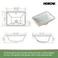 thumbnail image 3 of Horow HWTP-S5138D White Ceramic Undermount Bathroom Sink, 20'' x 15'', 3 of 9