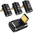 thumbnail image 1 of Adaptador USB C AuVipal en ángulo recto de 90 grados, paquete de 4 unidades, negro, 1 of 7