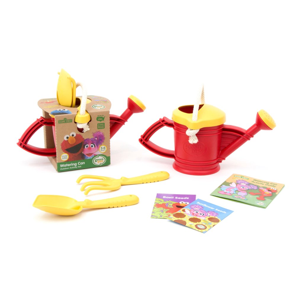 Green Toys Sesame Street Elmo Watering Can Outdoor Activity Set