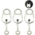thumbnail image 2 of Padlocks Mini Key Locks Vintage Padlock Mini Bear Locks Small Handbag Antique Key Lock Pack of 3, 2 of 9
