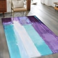 thumbnail image 2 of 2.7'x5' Area Rugs, Turquoise Purple Indoor Outdoor Area Rug for Living Room Bedroom, Geometric Modern Oil Painting Abstract Washable Bathroom Rugs Kitchen Floor Carpet Mats Home Decor Aesthetic, 2 of 8