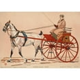 thumbnail image 2 of Edward Penfield 24x18 Black Ornate Framed Double Matted Museum Art Print Titled: Exercising Cart (1900), 2 of 5