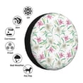 thumbnail image 4 of Goofa Lilies Flowers Pattern Universal Tire Cover for Jeep, SUV, Truck, and Trailer – Waterproof, UV-Resistant,Easy to Install, Fits 14"-17" Tires-15 inch, 4 of 6