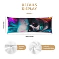 thumbnail image 3 of Lsque Modern Abstract Colorful Skull A Body Pillow Case Cover,Ultra-Soft Microfiber Bed Pillow Cases 20x54 inches,Elegant Bedding,Breathable Durable Pillow Cover with Envelope Closure, 3 of 8