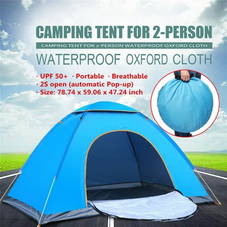 Grtsunsea 2-3 Person Camping Tent Waterproof Windproof Hiking Family Outdoor Sleeping Dome Water Resistant Anti-UV Sun Shade Canopy W/ Carry