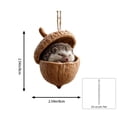 thumbnail image 2 of Cheapark 2D Sleeping Acorn Christmas Hanging Ornament Flat Design Cute Tree Pendant for Xmas Tree Holiday Home Decor Gift, 2 of 7