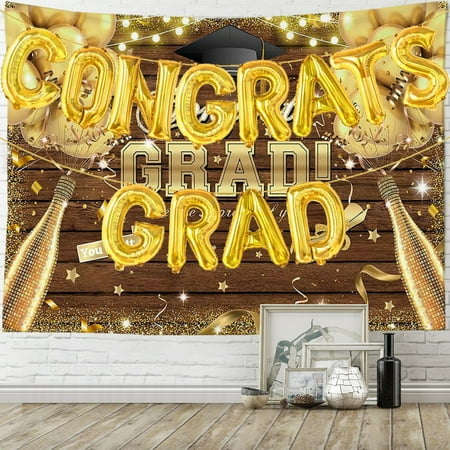 

2023 Graduation Backdrop with GRAD Balloons for Photography Congratulations Congrats Grad Class of 2023 Prom Party Supplies Decorations Photoshoot Photo Studio Props Favors Background 71x60 #87