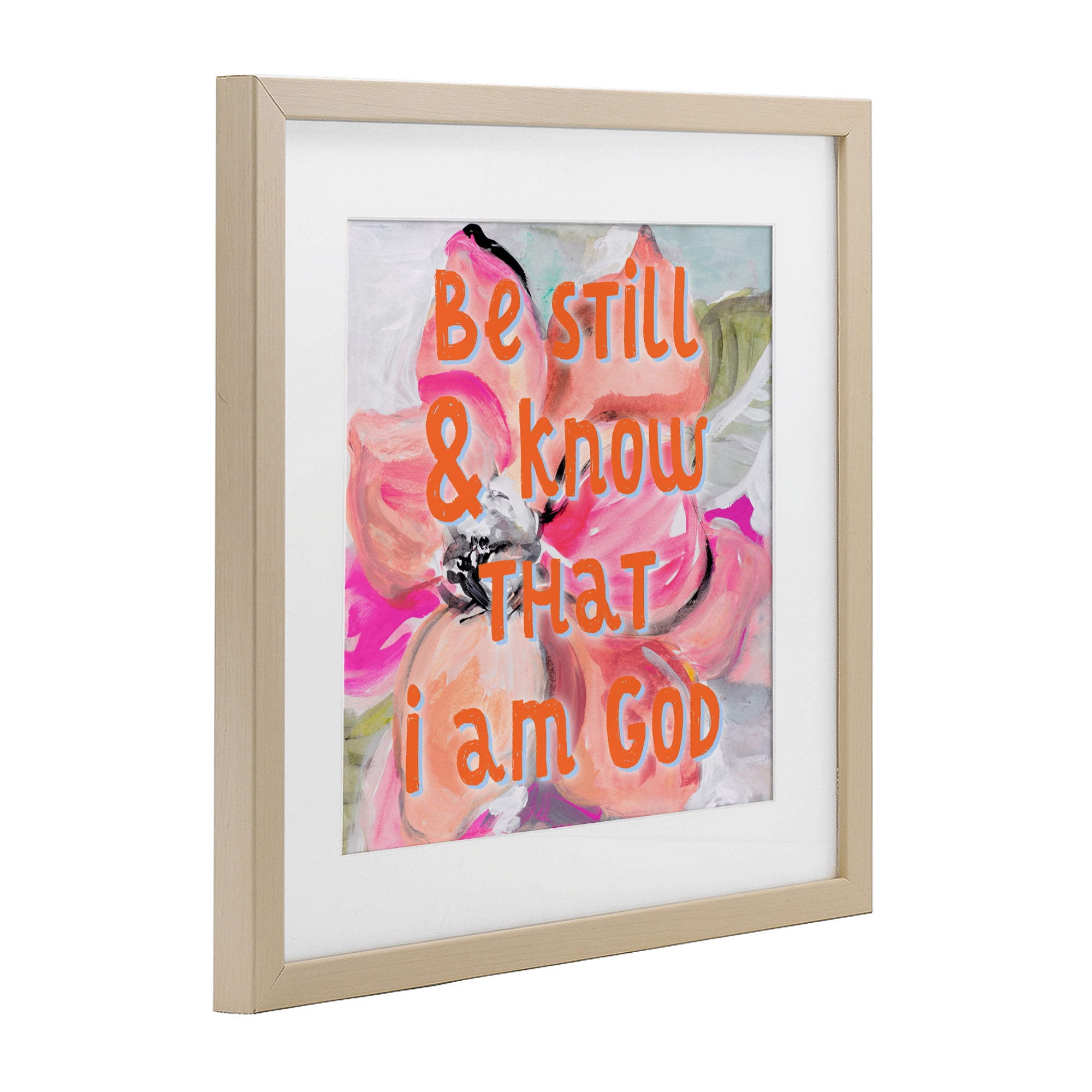 Stupell Industries Bright Be Still Scripture Birch Framed Print Under Glass, design by Lanie Loreth