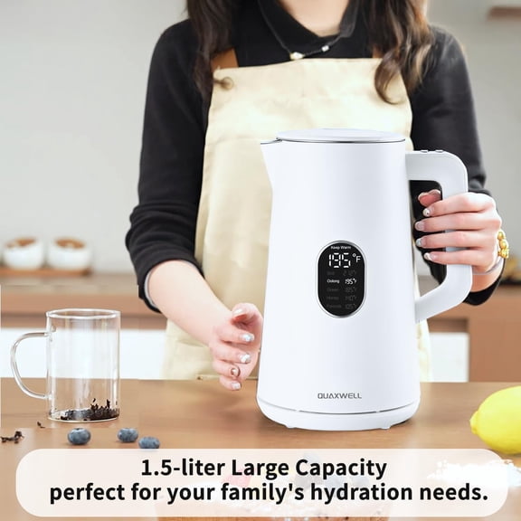Smart Electric Kettle - 1.5L, Matte White