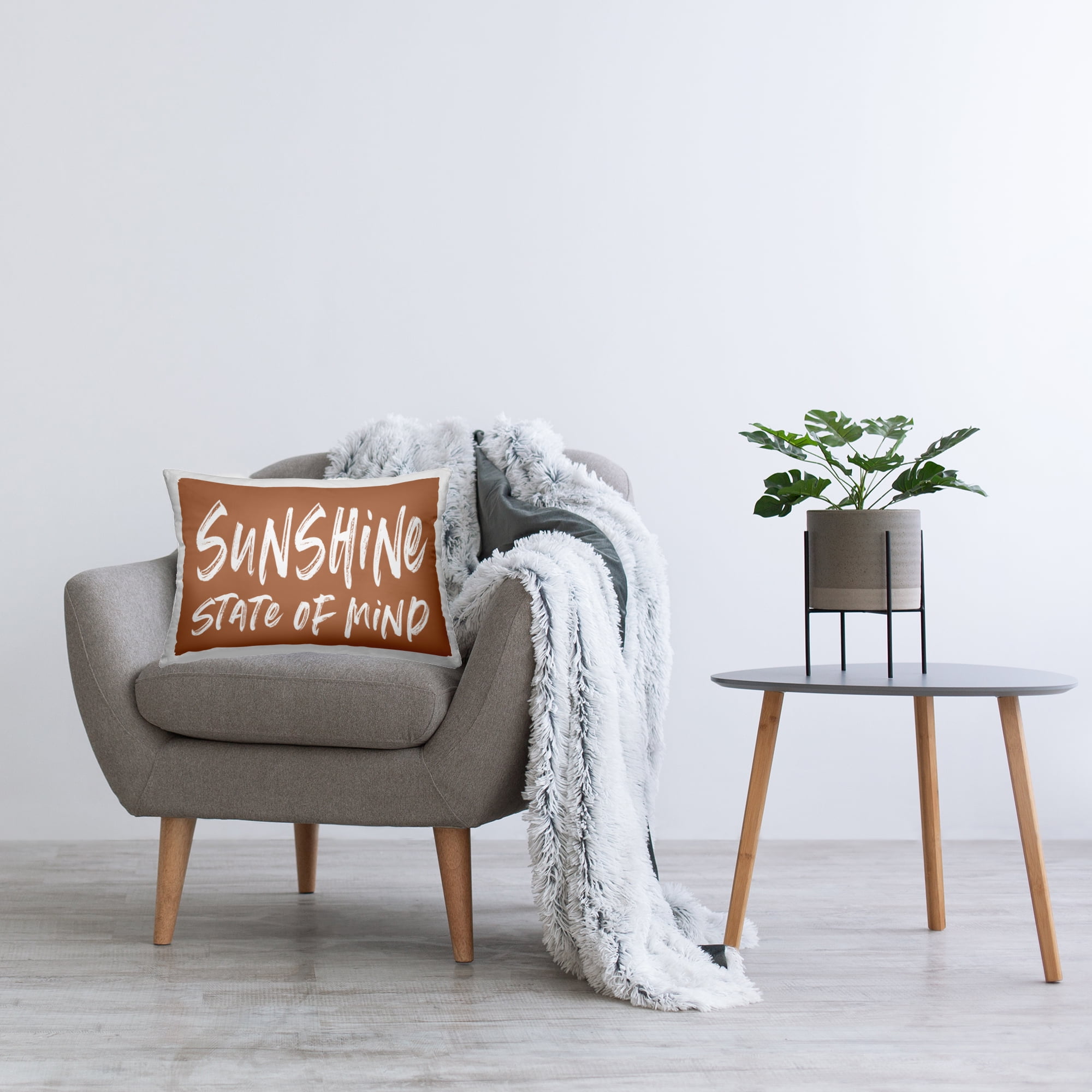 Stupell Industries Summery Sunshine State Of Mind Decorative Printed Throw Pillow, design by Lettered and Lined
