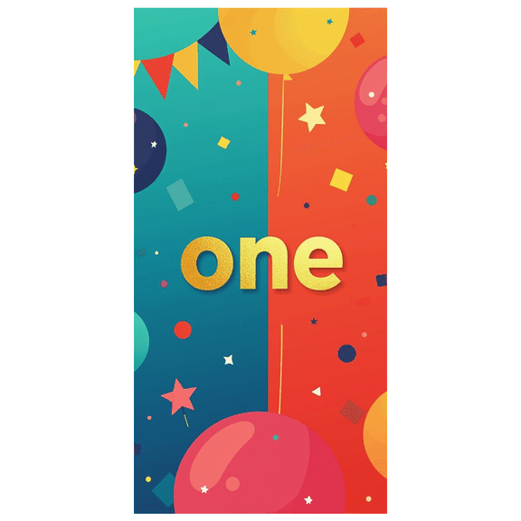 Glittery Gold One Letter Banner for First Birthday Party Backdrop Party Decorations Photography Props Birthday Decors