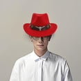 thumbnail image 4 of Sombrero de vaquero occidental Yuyangstore disfraz cómodo rojo, 4 of 8