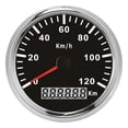 thumbnail image 2 of Gps Speedometer, Anti-fog Curved Glass Car Speedometer  For Vehicles For All-terrain Vehicles For Boats Silver Frame Black Dial, 2 of 8