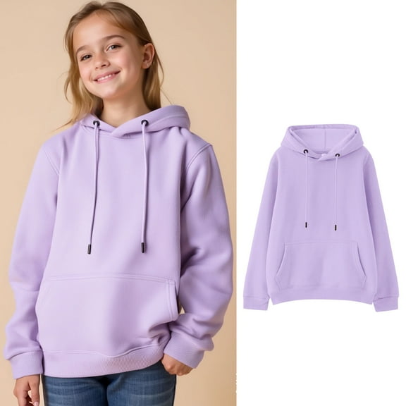 Kids Boys Hoodies Purple Hoodies Long Sleeve Pullover Hoodie Sweatshirt Winter Clothes Toddler Girls Clothes 4-5 Years Cute Boy Girl Clothing
