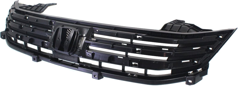Grille Assembly Compatible With 2010-2011 Honda Insight Painted Black Shell and Insert