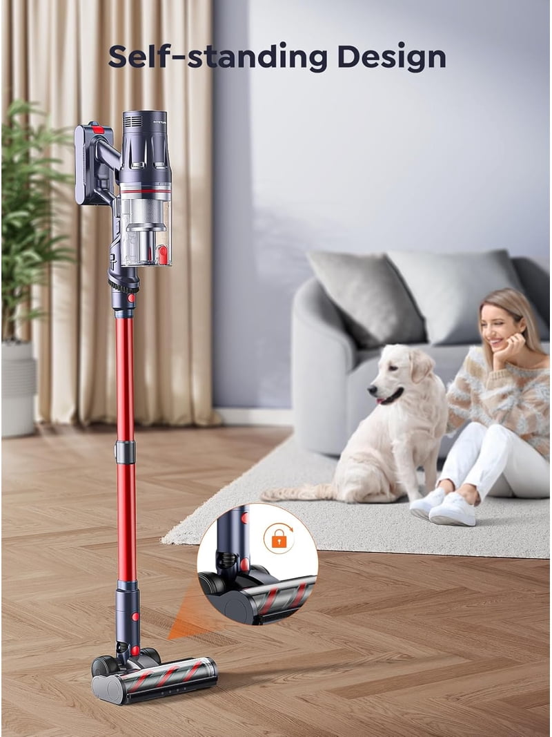 INTETURE, Cordless Vacuum Cleaner, 550W 45KPA, Self-Standing Green