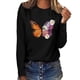 thumbnail image 1 of Puntoco - Camiseta de manga larga con cuello redondo y estampado de talla grande para mujer Puntoco Puntoco-1089, 1 of 6