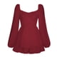 thumbnail image 3 of Otoño europeo y americano Venta caliente Color sólido Moda Sexy Mujer Cuello lateral Manga larga Correa Mono Linterna Manga Volantes Pantalones, 3 of 5