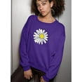 thumbnail image 2 of Daisy Hand Drawn Doodle Sweatshirt Women -Image by Shutterstock, Female Medium, 2 of 4