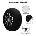 thumbnail image 2 of Honeii Dinosaur Riding a Motorcycle Print Tire Covers, Waterproof Anti-UV Sun Snow Rain Tire Covers for Trailers, RV, Camper, SUV, Truck-14 inch, 2 of 6