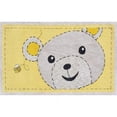 thumbnail image 1 of The Rug Market 11852B 2.8 x 4.8 Kids Bee-Z-Bear Rug - Yellow & Gray, 1 of 3
