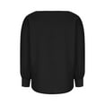 thumbnail image 4 of Cotton Tshirts for Women, Titcea Solid Color Crew Neck Long Sleeve Shirts, Loose Comfy Lightweight Casual Tops, 4 of 5