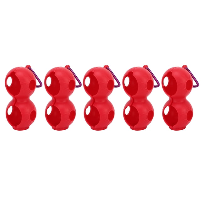 Ball Silicone Double Case, Anti Falling Wear Resistant 5Pcs Portable Ball Protective Holder Anti Scalding For Gym Yellow,Red,Black